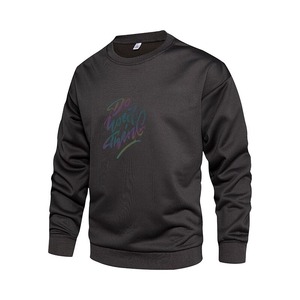 2024 sudadera de algodón de calidad en blanco de gran tamaño OEM personalizado Transferencia de Calor impreso Logo cuello redondo hombres sudadera diseño de serigrafía - Product Image 2