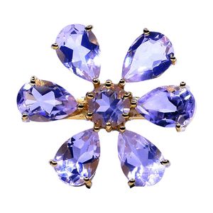 925 Sterling Silver Rose <b>Quartz</b> <b>Ring</b> Classic Style Gold Plated for Weddings - Product Image 3