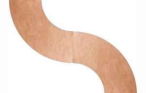 Table de restaurant en acier inoxydable et bois contemporain en forme de S pour 8 personnes, idéale pour Diwali, Noël et les fêtes - Product Image 4