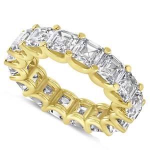 Anillo de Bodas con Diamantes de Corte Radiante, Oro Amarillo de 14k, 9.00ct - Product Image 2