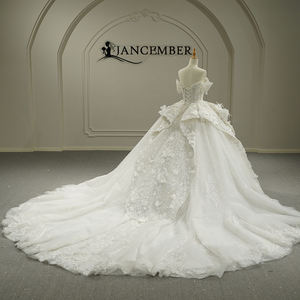 <span class=keywords><strong>Robe</strong></span> de mariée de bal glamour Jancember GT26024, épaules dénudées, avec fleurs 3D - Product Image 3