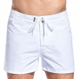 COSTUME BS RB Pantalones Cortos Deportivos de Cintura Baja para Hombre, Diseño de Bloques de Color con Franja Lateral - Product Image 3