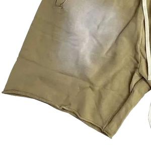 Pantalones Cortos de Punto con Lavado Ácido y Logotipo Frontal Personalizado - OEM/ODM 100% Algodón Cintura Elástica Estilo Urbano Casual Activo - Product Image 5