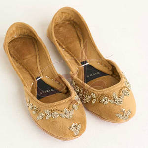 Soft Elegance Faux Leather Khussa Printed Customizable Anti-Slippery Smooth Finish Delicate Embroidery Beadwork Top - Product Image 1