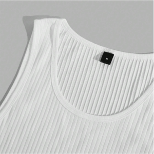 Débardeur en tricot élastique de haute qualité pour hommes, fitness, musculation, gym, décontracté, côtelé, en coton respirant, séchage rapide - Product Image 3