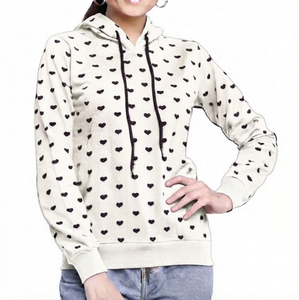 Knitted Fabric Hot Sale Quick Dry Women's Hoodies Customized Color & Size Solid Pattern Digital Printing OEM Service Hoodies - Product Image 4