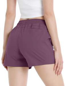 Fitness Estilo sexy con logotipo de bolsillo Patrón lavado Pantalones cortos de material reciclado para mujeres Ropa al aire libre Ropa deportiva Senderismo Mujeres - Product Image 2