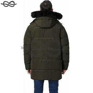 Manteau d'hiver pour homme avec capuche détachable Veste en duvet longue et lourde Parka chaude rembourrée Confort par temps froid - Product Image 3