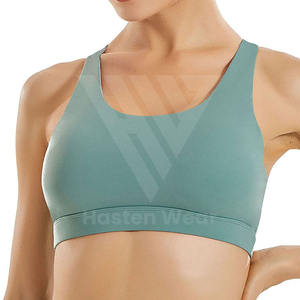 Athletic Sportswear Best Quality Durable <b>Material</b> Made Sports Bra Custom Logo <b>Printing</b> Plain Blank Fitness Gym Bras In Low Price - Product Image 3