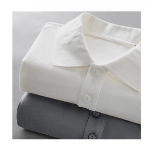 China Bangladesh Factory Price OEM Customize Logo Embroidery <b>Men</b> Heavyweight Autumn <b>Long</b> <b>Sleeve</b> Casual Loose Fit Polo <b>Shirt</b> - Product Image 2