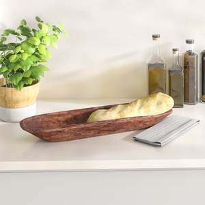 Bol à pâte rectangulaire en bois charmant en brun, parfait pour une utilisation sur table et une décoration élégante de la maison - Product Image 4