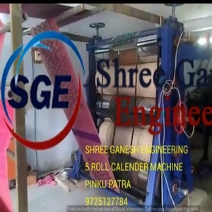 Shree Ganesh Engineering 100 "ancho 5 rollos calendario semiautomático máquina de acabado textil de alta velocidad eléctrica 440V - Product Image 3