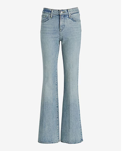 Pantalones vaqueros de mezclilla para mujer, pantalones acampanados elásticos ajustados, pantalones vaqueros largos de talla grande para mujer, pantalones vaqueros de pierna ancha lavados de Color sólido para mujer - Product Image 1