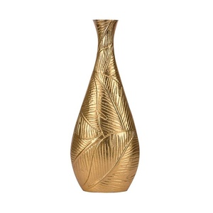 Pot de Vase de fleur en métal pour décoration de maison et de table Design de Texture fait à la main avec couleur or à un prix raisonnable - Product Image 4
