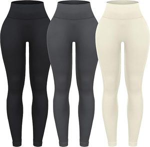 Leggings de yoga pour femmes sur mesure de haute qualité couleur unie taille élastique taille moyenne Type pour entraînement de fitness quantité minimale de commande bas à vendre - Product Image 2