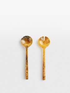 Ensemble de cuillères en corne d'inspiration fermière avec surfaces polies à la main et grains uniques idéaux pour les collections de repas rustiques - Product Image 2