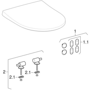 Siège de toilette Geberit ICon AB avec mécanisme de fermeture douce et système de démontage rapide - Product Image 6