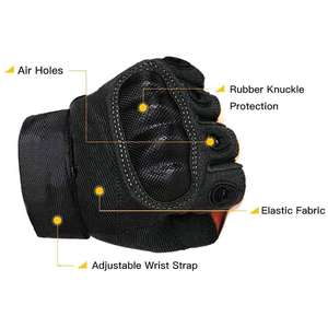 Gants tactiques de tir de chasse noirs résistants aux coupures vente en gros sur mesure - Product Image 4
