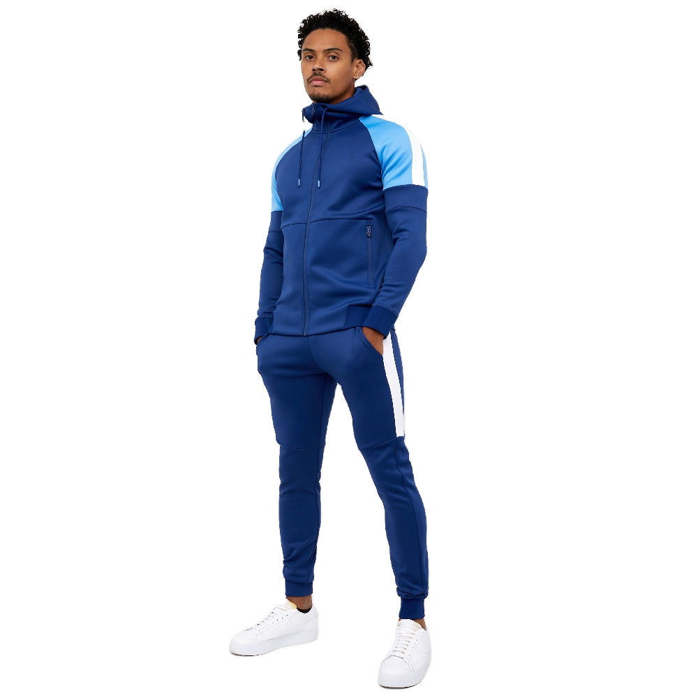 Wholesale Price Two Piece Panel Men Tracksuit Set Causal Fitness