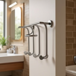Bathroom <b>Hooks</b> & <b>Rails</b> 9020N 457mm L X 92mm W Round Corner Design by HOJU - Product Image 3