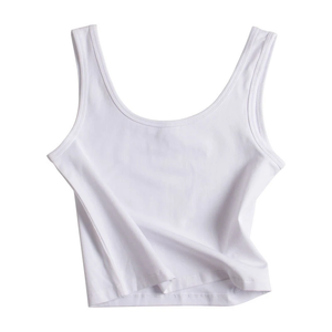 Ropa de gimnasio informal OEM de alta calidad para mujer, Top corto holgado ajustado, camisetas sin mangas, Fitness, algodón, poliéster, estilo Sexy, ropa al por mayor - Product Image 1