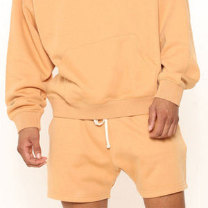 High Quality 100% Cotton <b>Knitted</b> Casual Breathable Customizable Autumn Hoodie & Shorts <b>Set</b> for Men DESIRE SPORTS - Product Image 5