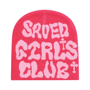 Sur mesure avec lettre Jacquard tricoté personnalisé votre Logo revers sport Jacquard tricoté Beanie mode hiver jacquard Beanie - Product Image 6