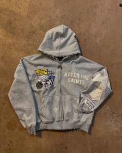 ชุดวอร์มกางเกงวอร์มและมีฮู้ดสำหรับผู้ชายชุดวอร์มประดับพลอยเทียมแบบมีซิปผลิตตามสั่ง - Product Image 2