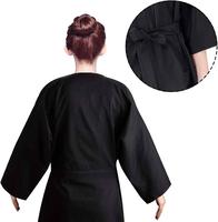 SUNSTAR IMPEX Bata de Salón para Clientes, Capa Protectora para el Cabello, Estilo Kimono, Personalizable, Portátil, Resistente al Agua, Poliéster