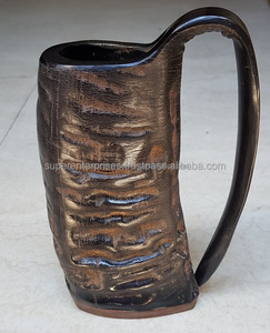 Tasse en corne fraîche et brillante pour boire de la bière, décor intérieur, matériau Unique, tasse à boire - Product Image 5