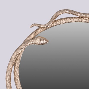 Aile d'Ange Miroir Mural Ovale Fabriqué à la Main Miroir Cadre Plume d'Or pour Maison de Luxe Déco Salon Chambre Couloir - Product Image 6