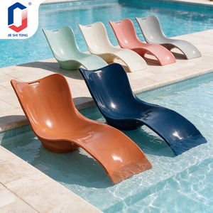 Chaise longue de piscine en fibre de verre acrylique FRP de luxe, lit de bain de soleil extérieur imperméable pour hôtel et resort - Product Image 1