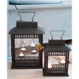 Fantastic Design <b>Black</b> Color <b>Lantern</b> Handmade Tabletop Fancy Set Of 2 Modern Stylish Home And Church Unique <b>Candle</b> Jar Supplies - Product Image 2