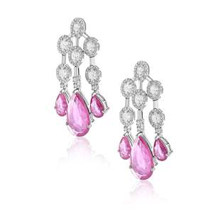 Boucles d'oreilles pendantes en perles plaquées or pour un cadeau de mariage - Product Image 3
