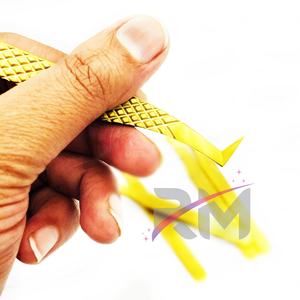 RMI Mejor Producto Diamond Grip Slim Curved Point Shin Gold Plasma Color Extensión de Pestañas Pinzas Set - Product Image 5