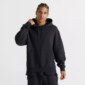 เสื้อฮู้ดสวมหัวแบบเรียบง่ายสำหรับผู้ชาย-ผ้าฝ้าย100% น้ำหนักเบาพิมพ์โลโก้ได้ตามต้องการสำหรับฤดูหนาว - Product Image 3