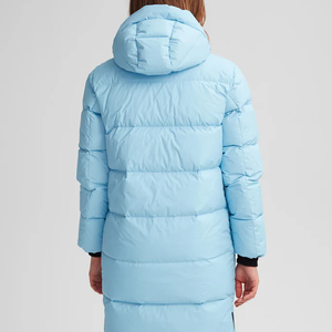 Chaqueta acolchada con cremallera de longitud larga de nuevo diseño/chaqueta acolchada de gran tamaño personalizada para mujer en blanco de algodón liso - Product Image 2