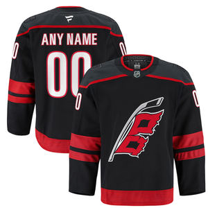 Jersey de Hockey personalizado negro y rojo para hombres, ropa deportiva ligera de manga larga con retazos, ropa informal atlética - Product Image 1