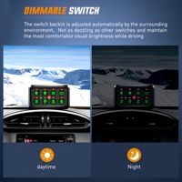 Panel de interruptores de luces todoterreno de 8 canales, kit de sistema de relés y fusibles de control de circuito de 12V, módulo de interruptores LED con atenuación automática de encendido/apagado para camión