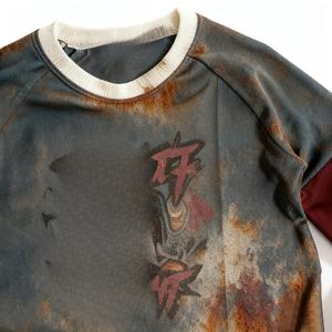 Chemise pour homme en tissu French Terry, coupe ample et évasée, manches longues, logo personnalisé imprimé à l'écran. - Product Image 3