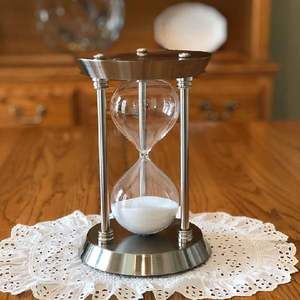 Modern Handmade Small Metal Hourglass Timer for <b>Desk</b> Decor Home <b>Office</b> Study Rooms Minimalist Interiors-Eco-Friendly & Durable - Product Image 6