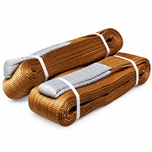 Eslinga de cincha de poliéster de doble capa con ojos dobles para manipulación de bobinas de acero, 6 toneladas, disponible para pedidos al por mayor de fábrica en Vietnam - Product Image 1