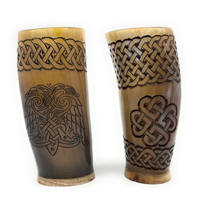 Vasos de chupito de cuerno de búfalo con tapa, de ácido poliláctico, hechos a mano, ecológicos, modernos, para vodka y tequila - Product Image 2