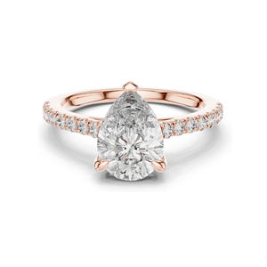 Anillo de Compromiso con Diamante en Forma de Pera de 2.28 CT, Creado en Laboratorio, VVS-VS-EF, Diamante CVD, Oro de 18KT, 14KT, 10KT y Plata 925, Color Rosa - Product Image 1