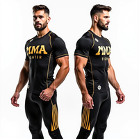 Maillots de protection anti-UV personnalisés avec impression HD sublimée pour BJJ MMA Jiu-Jitsu, entraînement, durables, respirants, 100% polyester