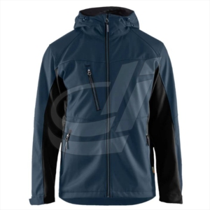 Veste de travail d'hiver pour hommes Conception personnalisée Capuche Softshell Col montant Coupe-vent Imperméable Léger Fermeture éclair Nouveau Tissu - Product Image 1