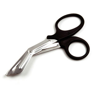 Tijera de vendaje de primeros auxilios, tijeras quirúrgicas universales de acero inoxidable con mango de plástico negro - Product Image 6