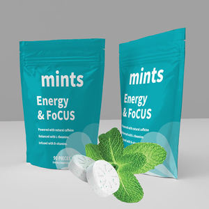 Wholesale L-Theanine Energy Caffeine Tablets Chewing Gums Support Energy Focus Sugar Free Peppermint Gum Tablets - Product Image 2
