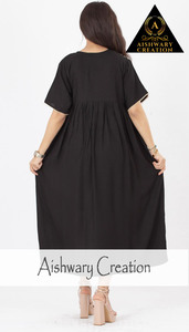 Women Summer Cotton <b>Linen</b> Maxi Dress – Embroidered Long Sleeve Loose Fit Beach Resort Dress with Tiered Hem Design - Product Image 5