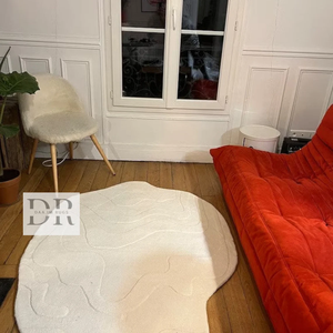 Alfombra con mechones de lana de Nueva Zelanda 100% moderna de diseñador hecha a mano, alfombra de área de forma Irregular, tamaño personalizado para aplicación en el suelo del hogar - Product Image 2